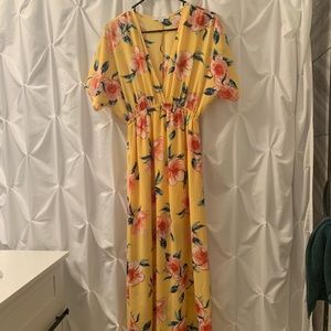 Yellow floral maxi